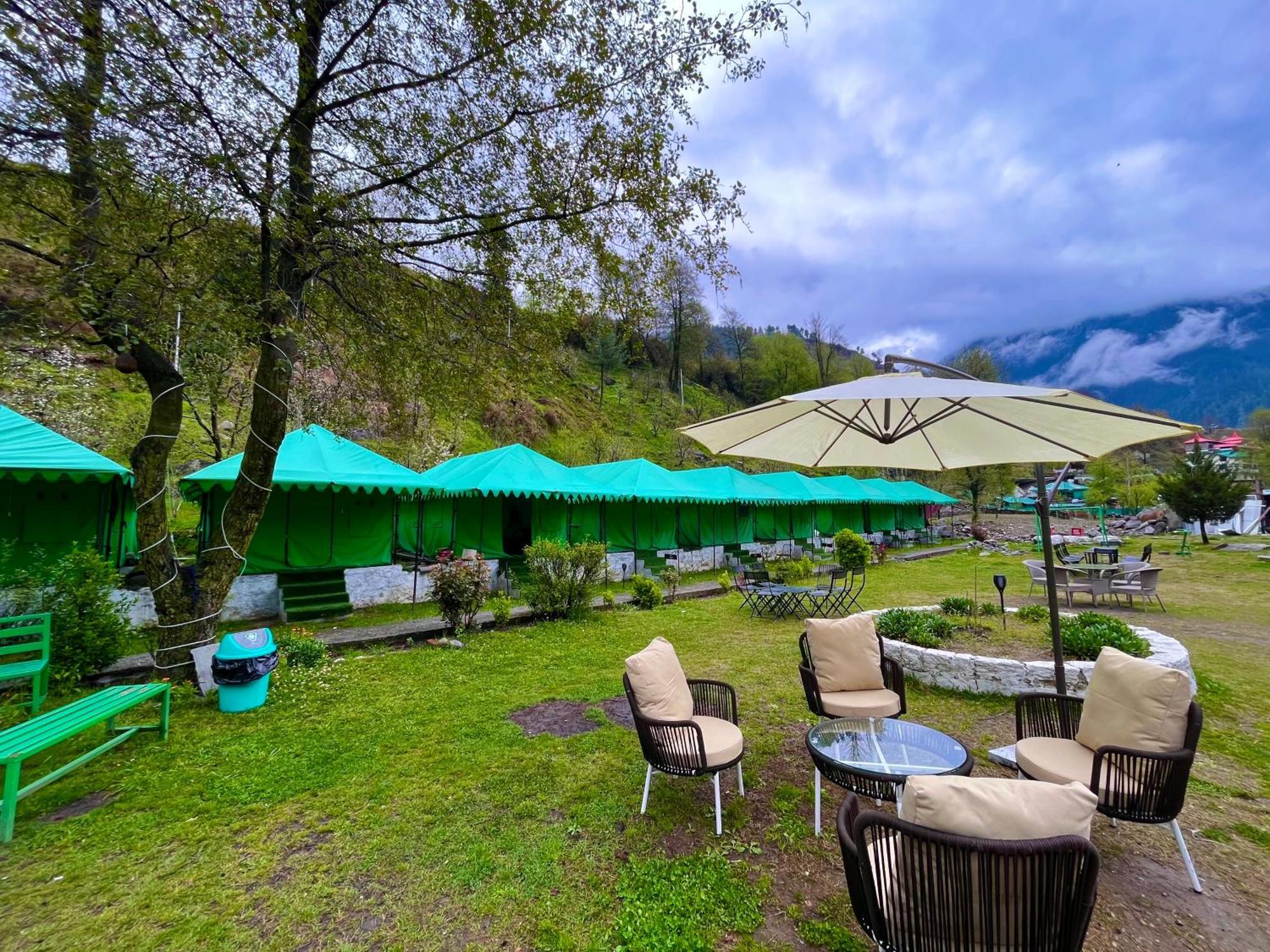 Himalayan Riverside Swiss Cottage Tents, Manali Kültér fotó