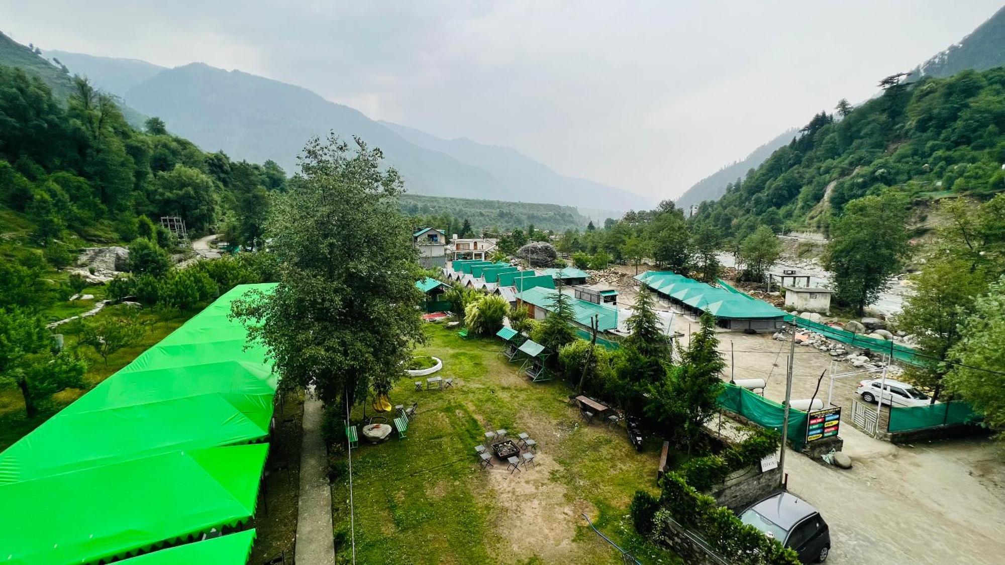 Himalayan Riverside Swiss Cottage Tents, Manali Kültér fotó